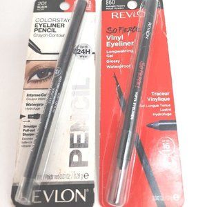 Revlon 2Pc Eyeliners ColorStay & So Fierce Waterproof #201 Black #860 Midnight